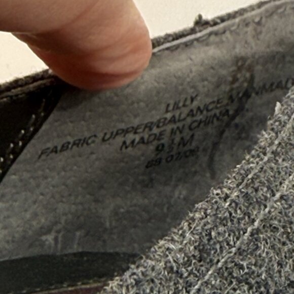 Liz Claiborne Womens 9.5M Wool Fabric Lilly Slip-On Shoes Flats Gray Buckle - Picture 6 of 8